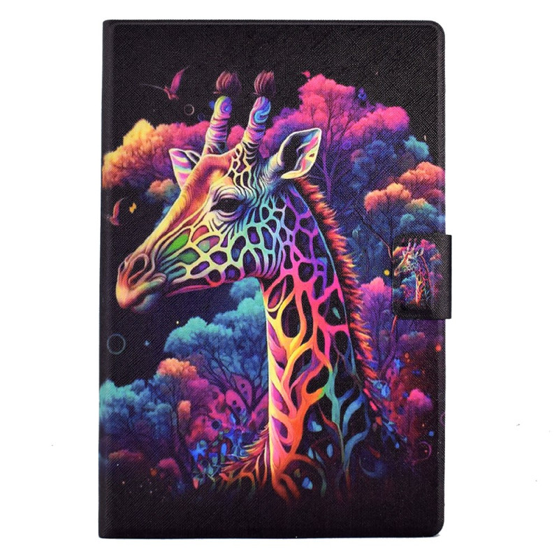 Housse Samsung Galaxy Tab A9 Girafe Colorée
