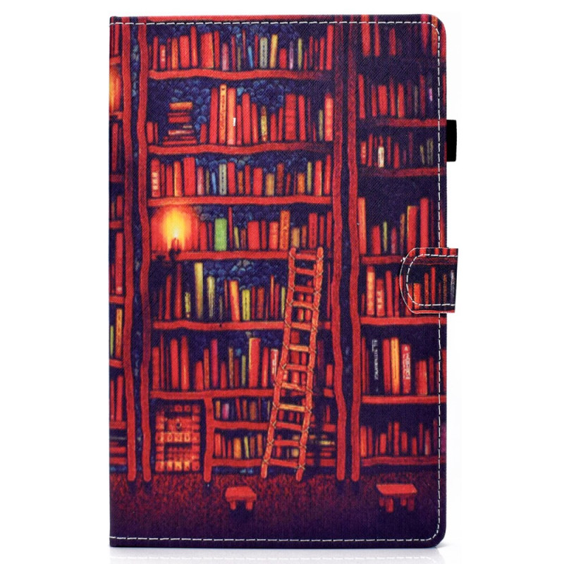 Housse Samsung Galaxy Tab A9 Peinture Bibliothèque