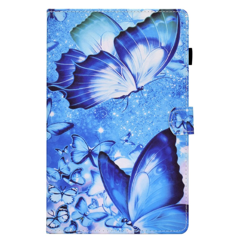 Housse Samsung Galaxy Tab A9  Papillons Bleus