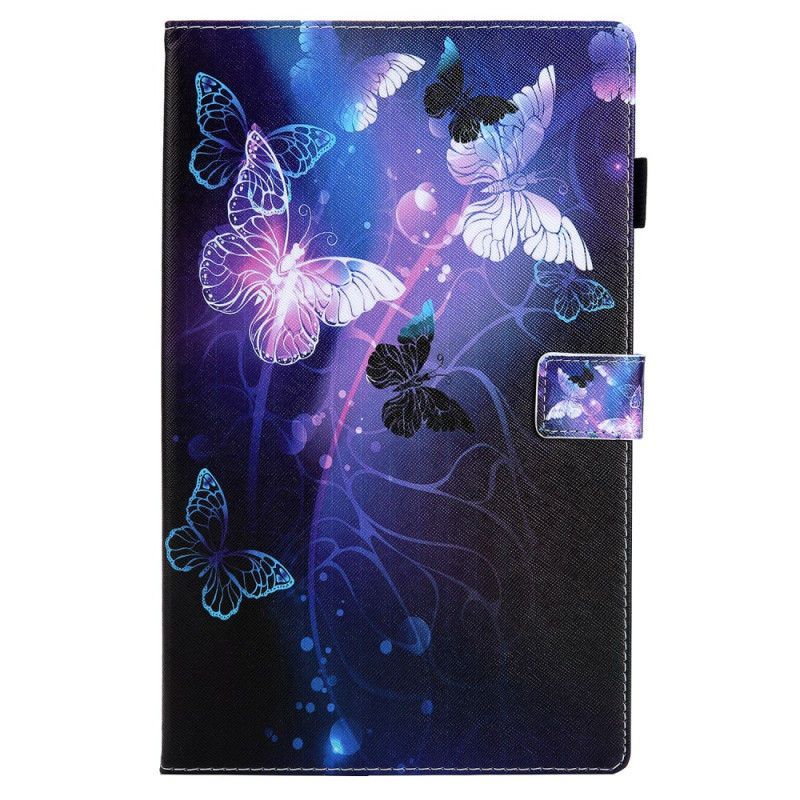 Housse Samsung Galaxy Tab A11 Plus / A9 Plus Papillons Pourpres