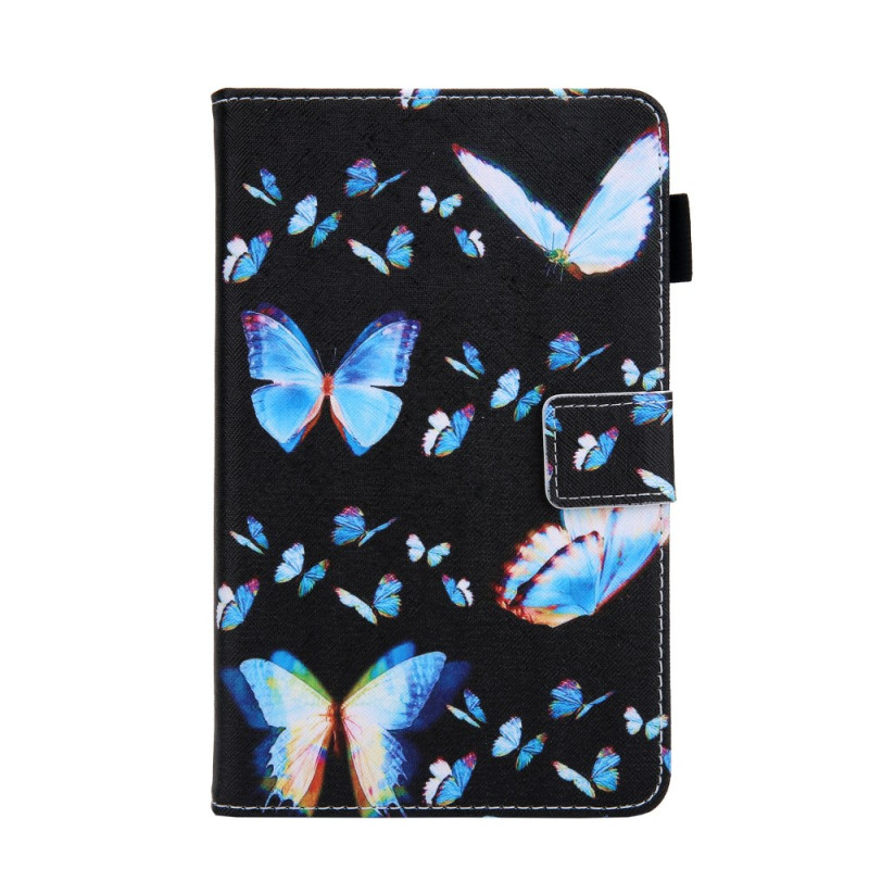 Housse Samsung Galaxy Tab A11 Plus / A9 Plus Papillons Bleus de Rêve