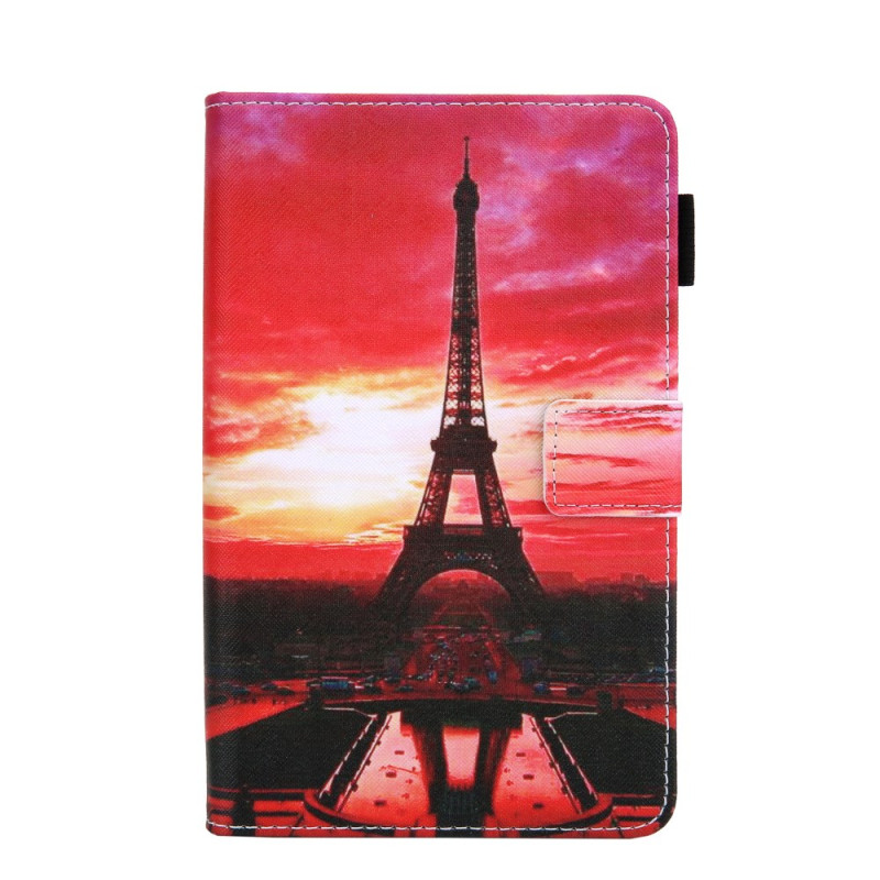 Housse Samsung Galaxy Tab A9 Plus Tour Eiffel au Crépuscule