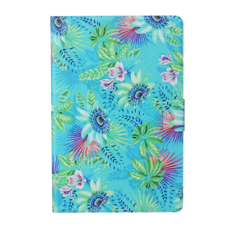 Housse Samsung Galaxy Tab A9 Plus Fleurs et Feuilles