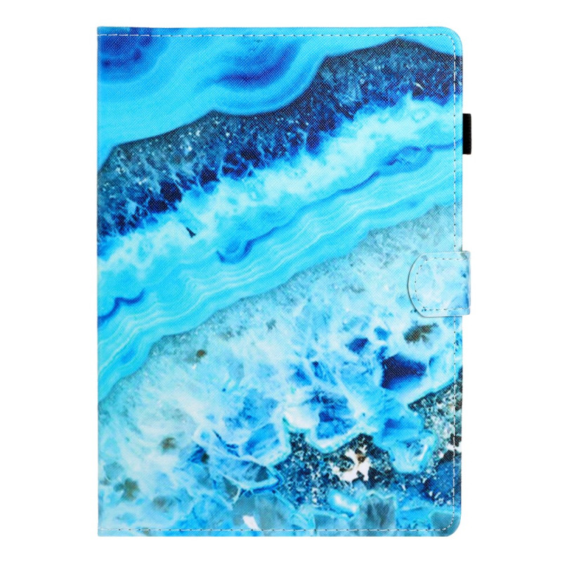 Housse Samsung Galaxy Tab A9 Plus Motif Marbré Bleu