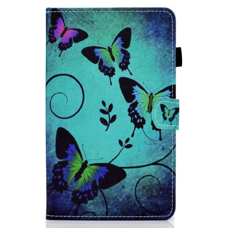 Housse Samsung Galaxy Tab A11 Plus / A9 Plus Vol de Papillons Verts