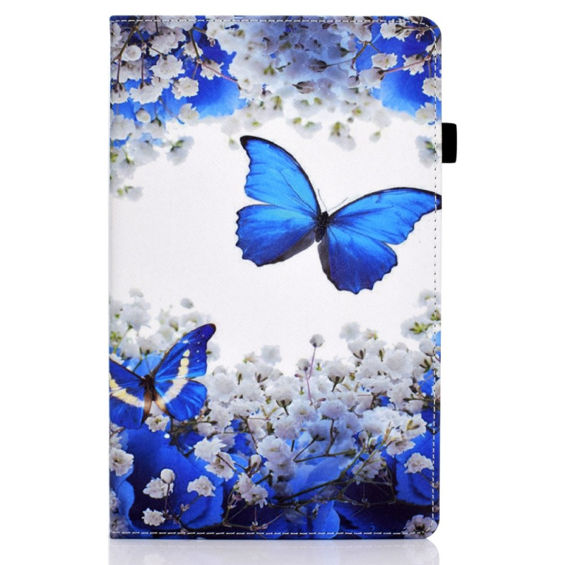 Étui Samsung Galaxy Tab A9 Plus Papillons Bleus au Printemps