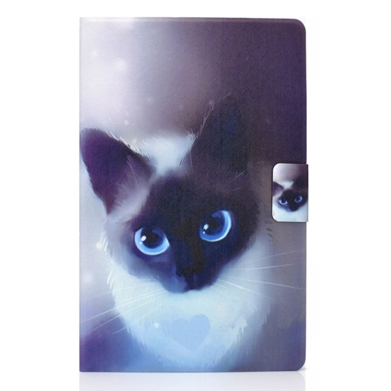 Housse Samsung Galaxy Tab A11 Plus / A9 Plus Chat aux Yeux Bleus