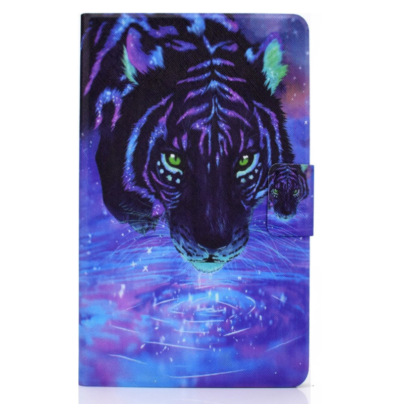 Housse Samsung Galaxy Tab A9 Plus Tigre et Ciel Étoilé