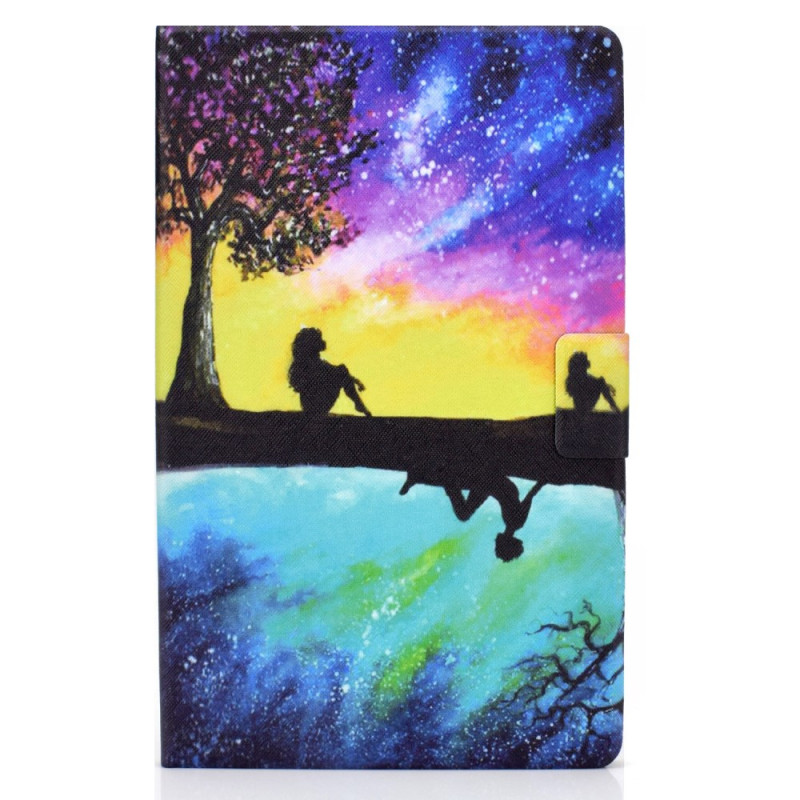 Etui Samsung Galaxy Tab A11 Plus / A9 Plus Ciel étoilé et Image Inversée
