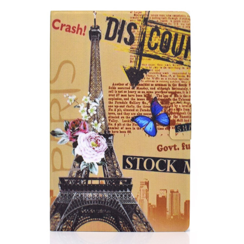 Housse Samsung Galaxy Tab A9 Plus Tour Eiffel Vintage