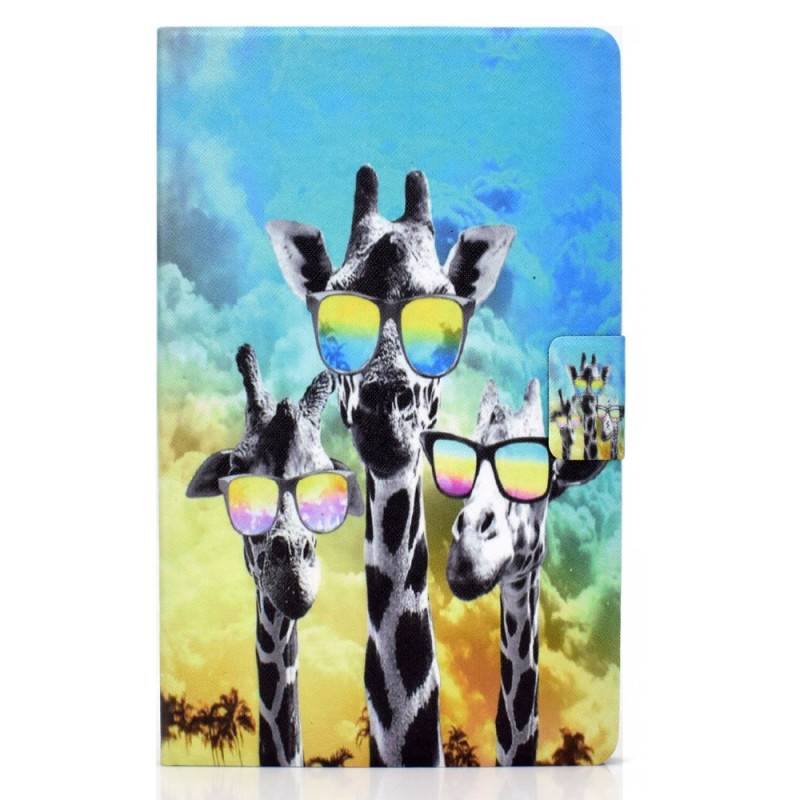 Housse Samsung Galaxy Tab A9 Plus Girafes à Lunettes