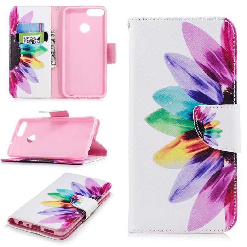 Housse Huawei P Smart Fleur Aquarelle