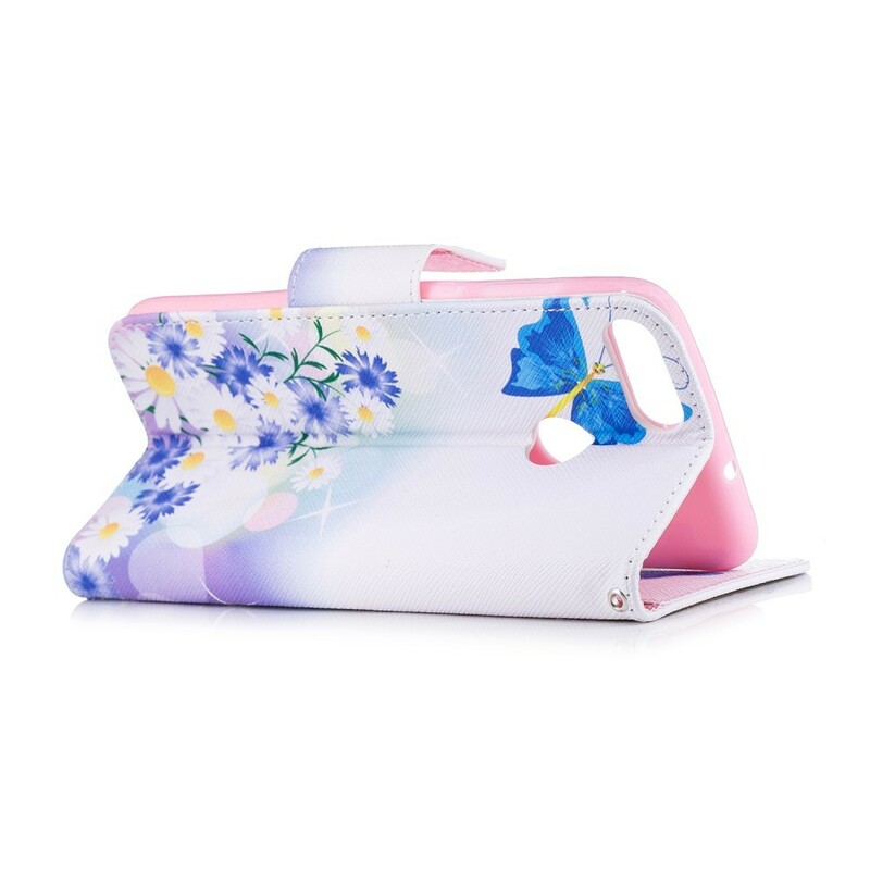 Housse Huawei P Smart Papillons et Fleurs Peints