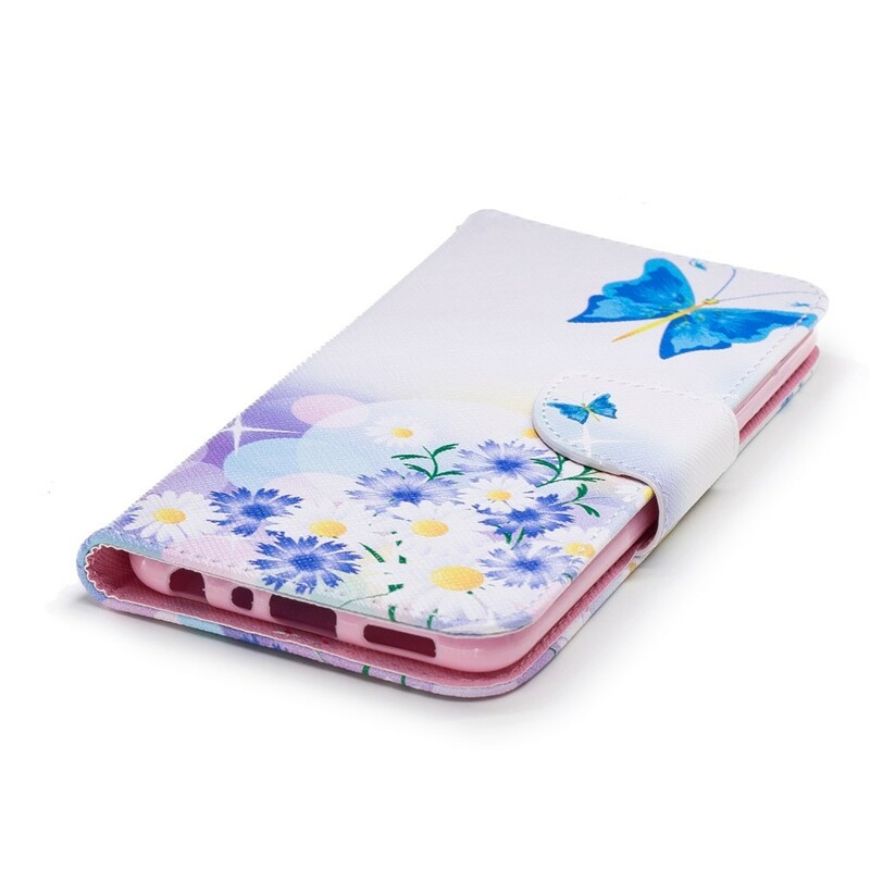 Housse Huawei P Smart Papillons et Fleurs Peints