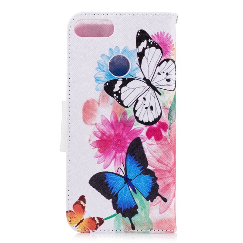 Housse Huawei P Smart Papillons et Fleurs Peints