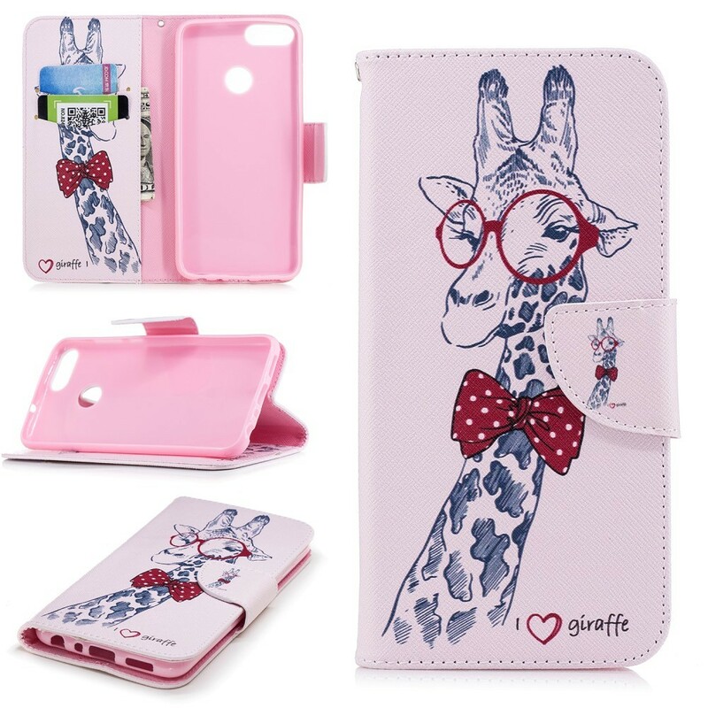 Housse Huawei P Smart Girafe Intello