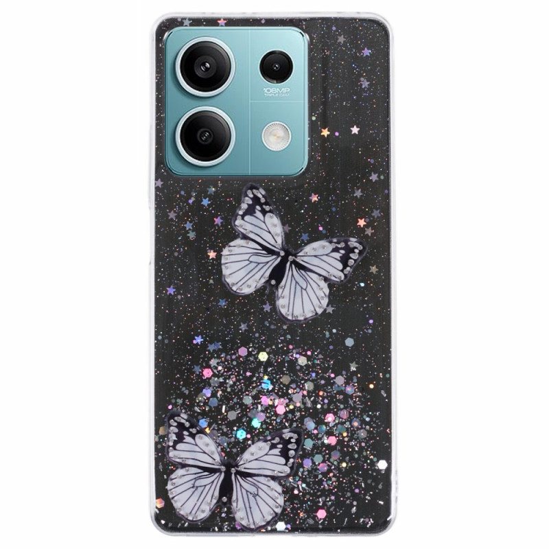Coque Xiaomi Redmi Note 13 5G Paillettes Papillons