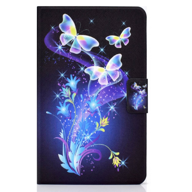 Housse Samsung Galaxy Tab S8 / S7 Vol de Papillons Fluo
