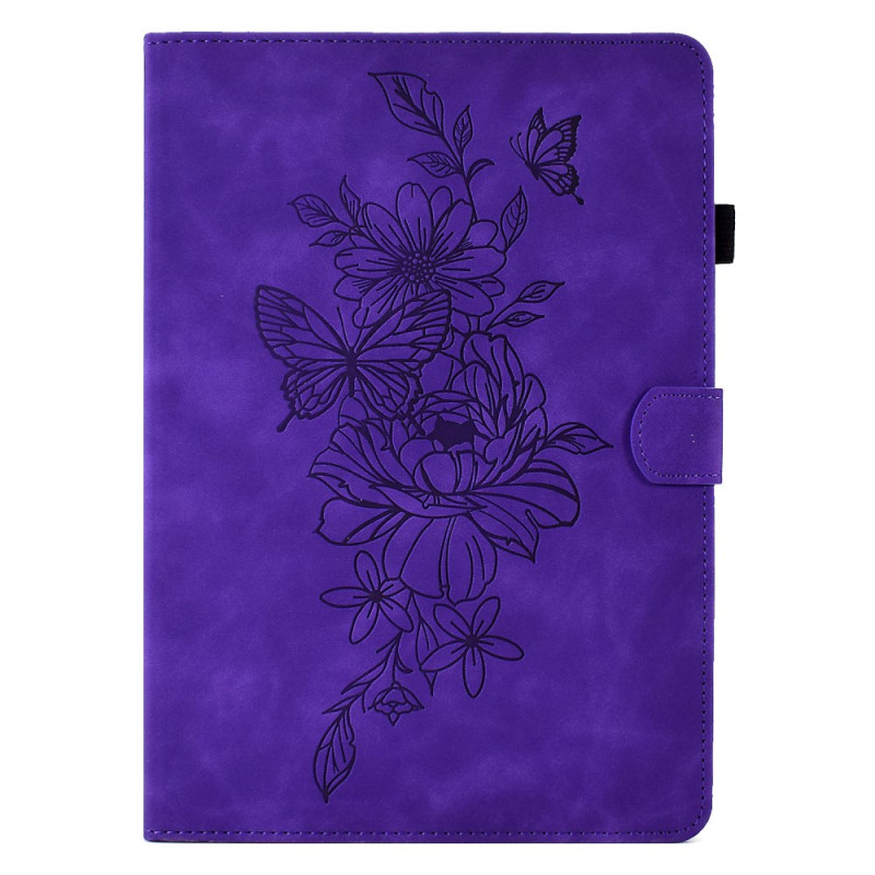 Housse Samsung Galaxy Tab S8 / S7 Motif Fleurs et Papillons