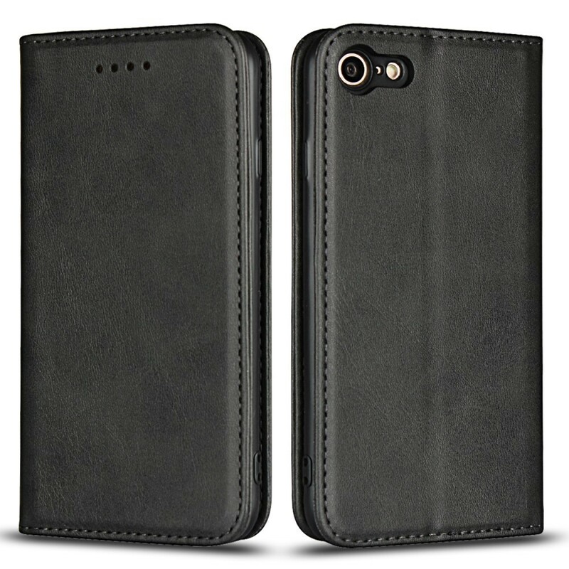 Flip Cover iPhone 8 / 7 Premium Simili Cuir Coutures