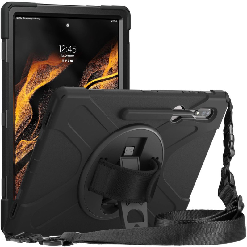 Coque Samsung Galaxy Tab S8 Ultra Support, Sangle et Bandoulière