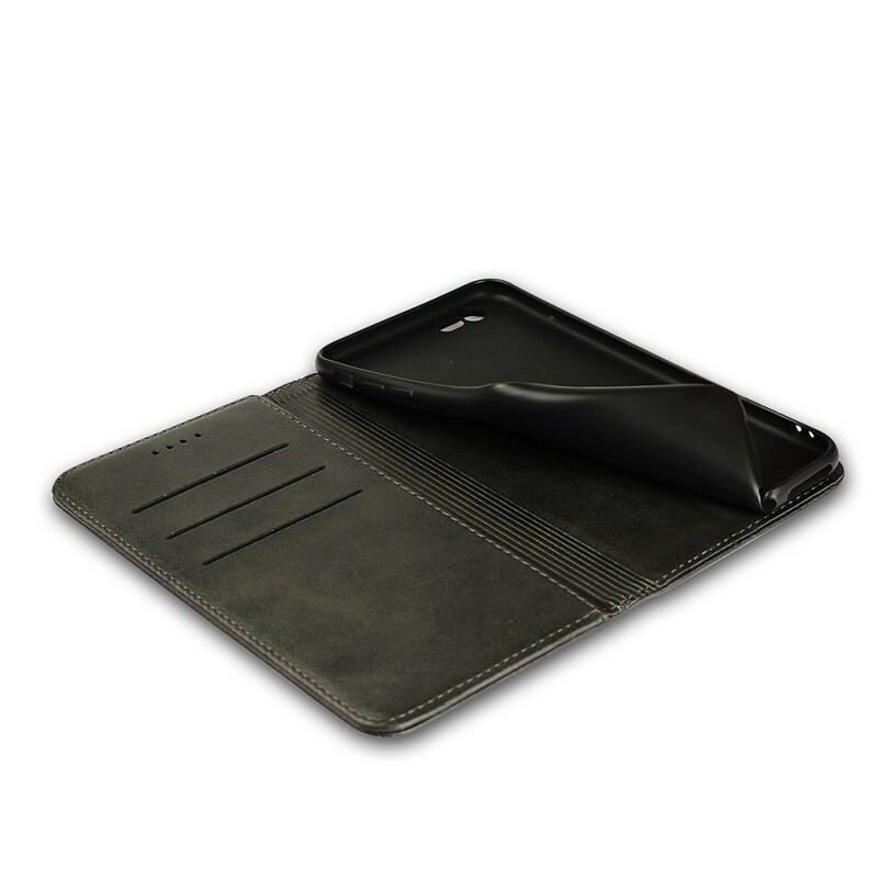 Flip Cover iPhone 8 Plus / 7 Plus Premium Simili Cuir Coutures