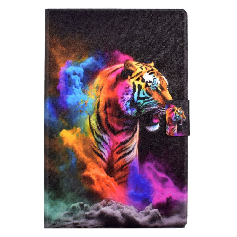 Housse Samsung Galaxy Tab S6 Lite Tigre Coloré