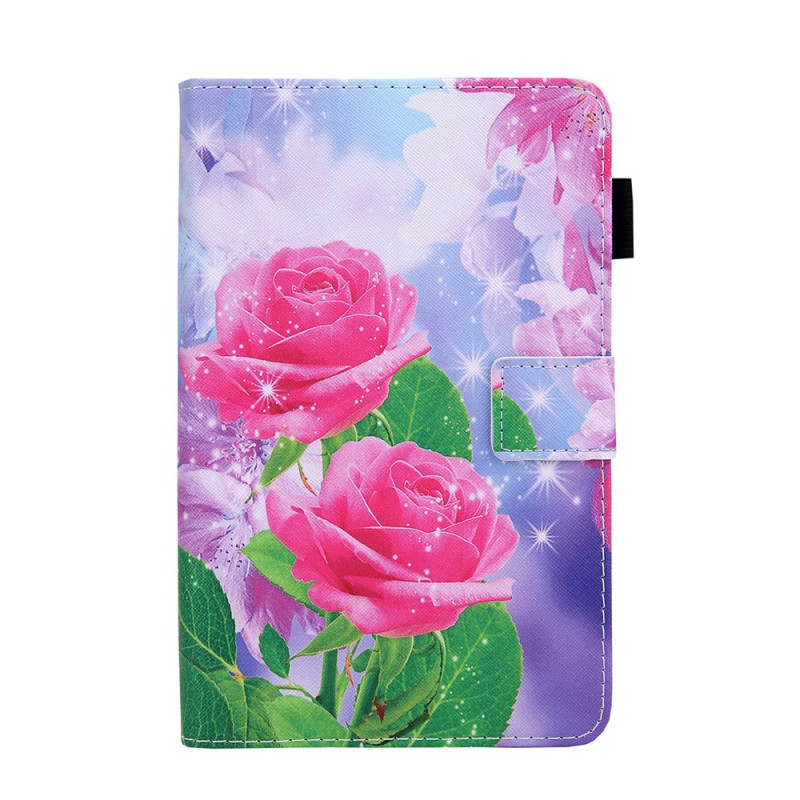 Housse Samsung Galaxy Tab A 8.0 (2019) Fleurs Rouges