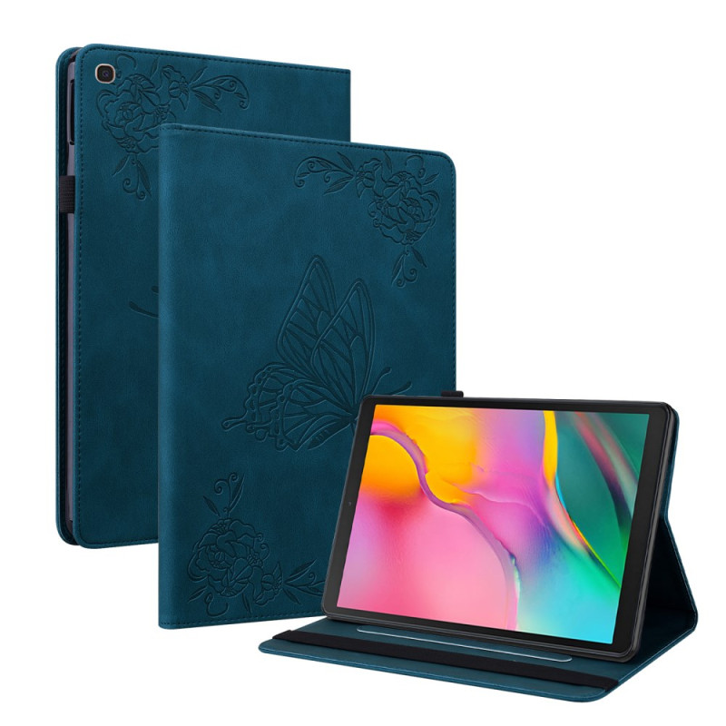 Étui Samsung Galaxy Tab A 10.1 (2019) Effet Cuir Motif Papillon