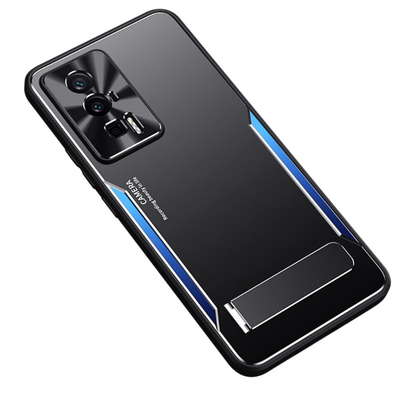 Coque Poco F5 Pro Effet Métal Support Intégré