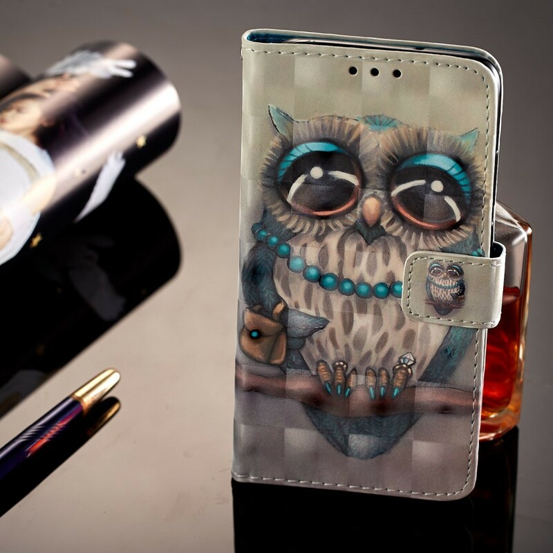 Housse Huawei P20 Miss Hibou 3D