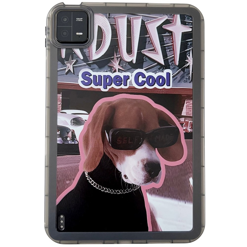 Coque Xiaomi Pad 6 / 6 Pro Chien avec Lunettes de Soleil