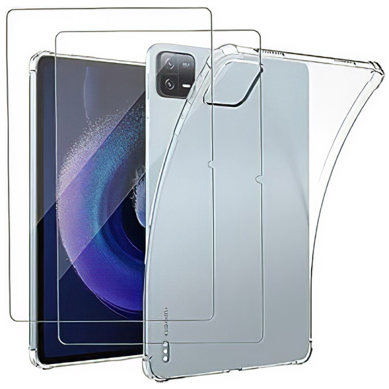 Coque Xiaomi Pad 6 / Pad 6 Pro Transparente et Protection Écran en Verre Trempé