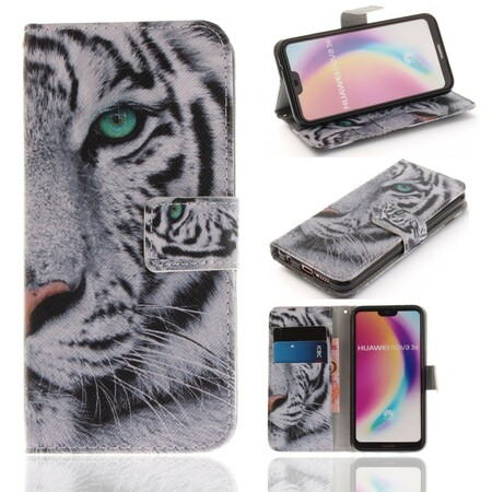 Housse Huawei P20 Lite Tigre Blanc