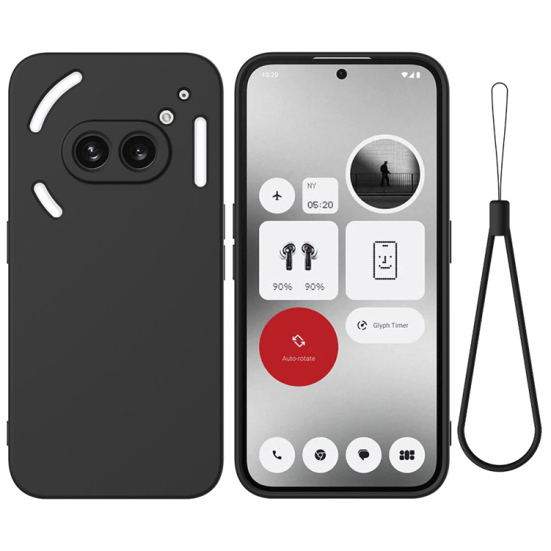 Coque Nothing Phone (2a) Silicone Liquide à Lanière