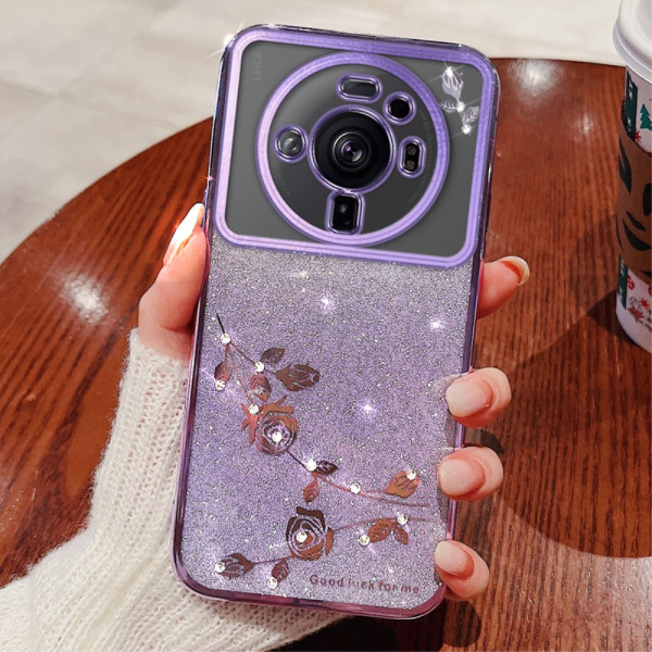 Coque Xiaomi 12S Ultra Strass et Fleurs KADEM