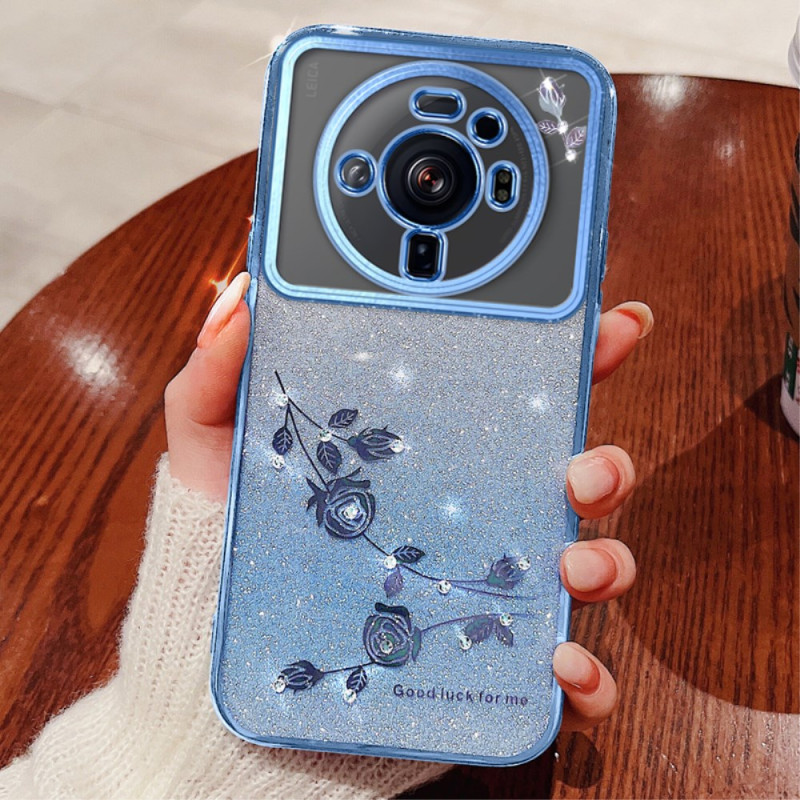 Coque Xiaomi 12S Ultra Strass et Fleurs KADEM