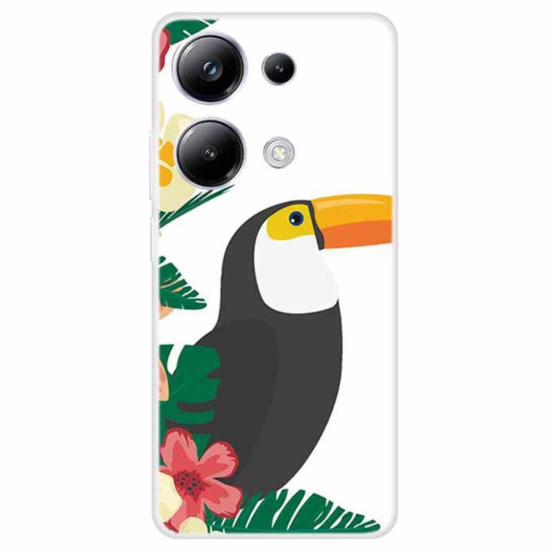 Coque Xiaomi Redmi Note 13 Pro 4G / Poco M6 Pro 4G Feuilles et Oiseau