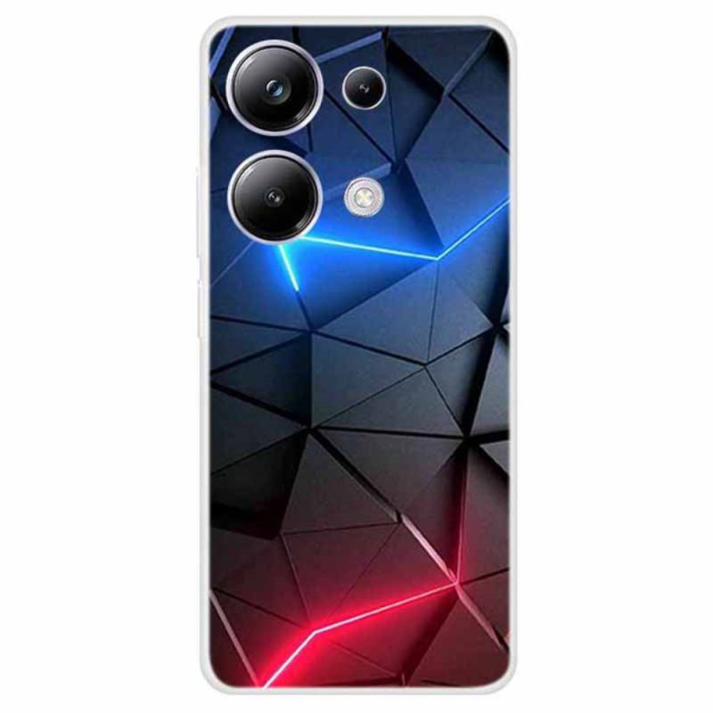 Coque Xiaomi Redmi Note 13 Pro 4G / Poco M6 Pro 4G Motif Rouge et Bleu