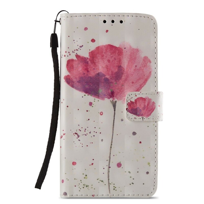 Housse Huawei P20 Lite Coquelicot Aquarelle 3D Housse Huawei P20 Lite Coquelicot Aquarelle 3D