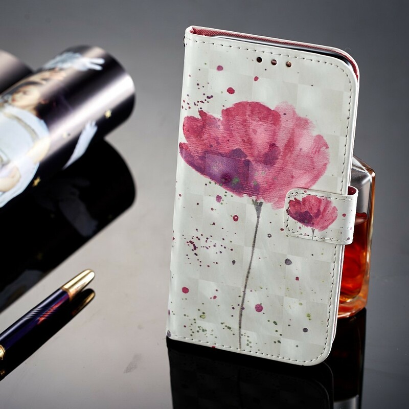 Housse Huawei P20 Lite Coquelicot Aquarelle 3D Housse Huawei P20 Lite Coquelicot Aquarelle 3D