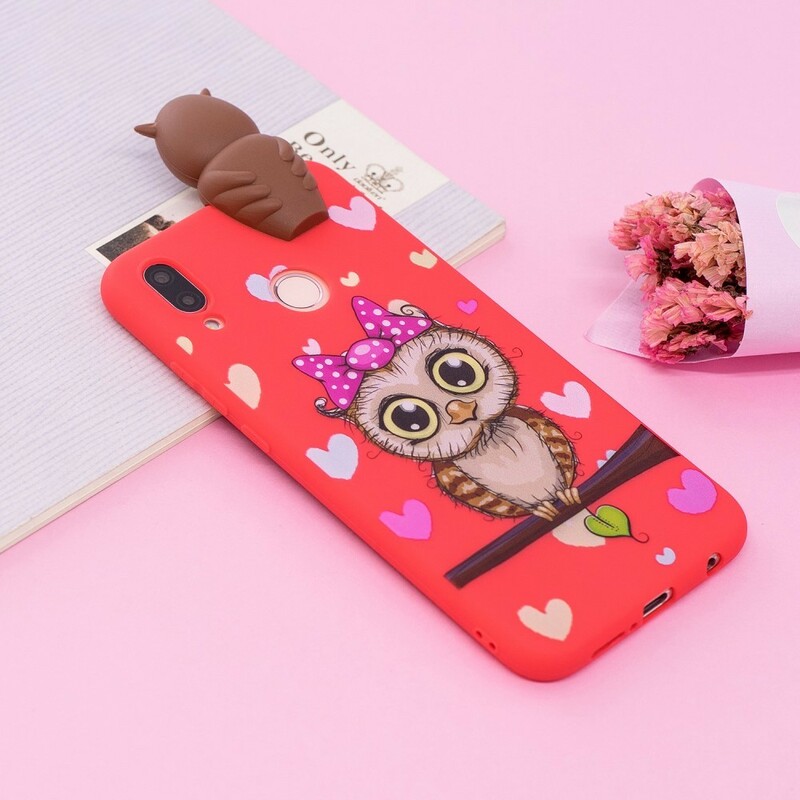 Coque Huawei P20 3D Miss Hibou