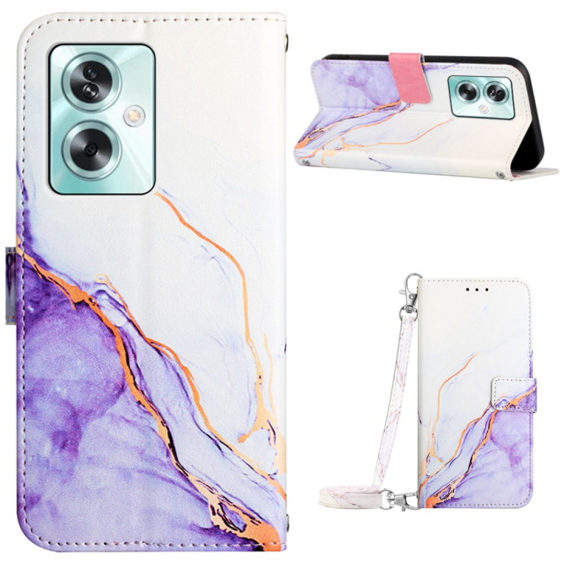 Housse Oppo A79 5G Marbre à Bandoulière