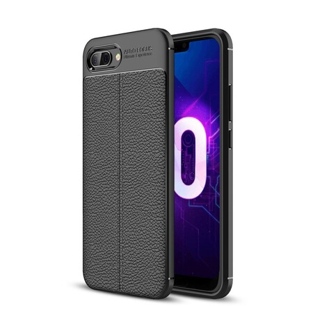 Coque Huawei Honor 10 Effet Cuir Litchi Double line
