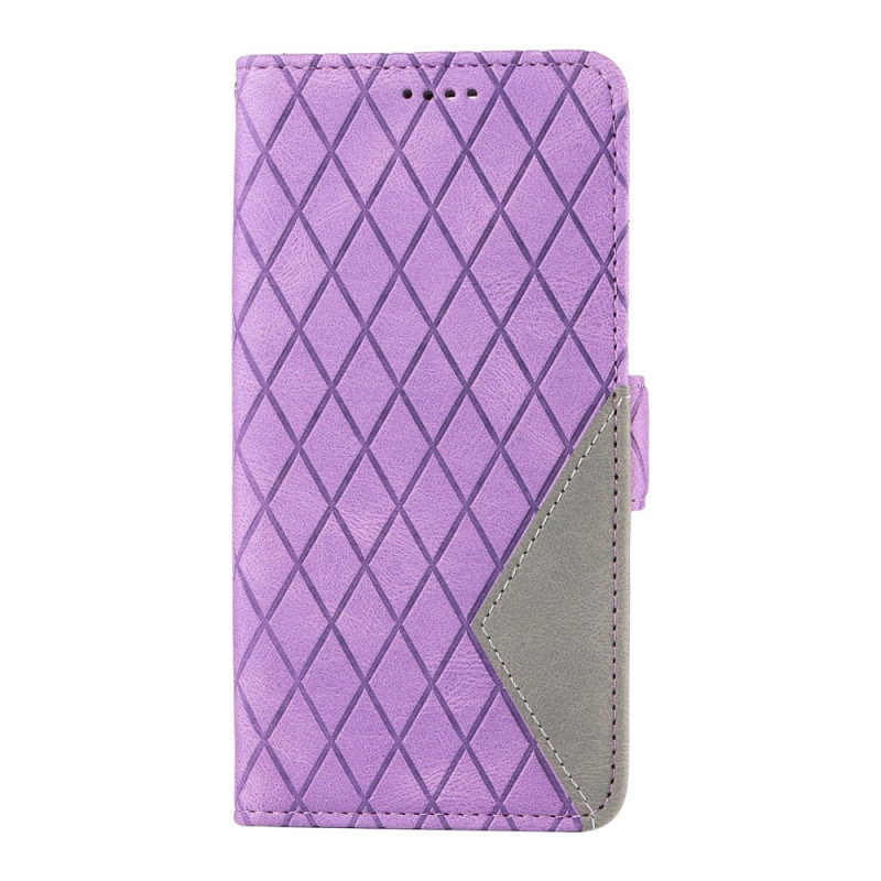 Housse Oppo Reno 11 5G Bicolore Losanges à Lanière