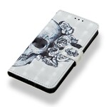Housse Huawei P20 Pro Tête de Mort Fleurie 3D