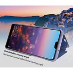 View Cover Huawei P20 Pro Miroir et Simiii Cuir View Cover Huawei P20 Pro Miroir et Simiii Cuir