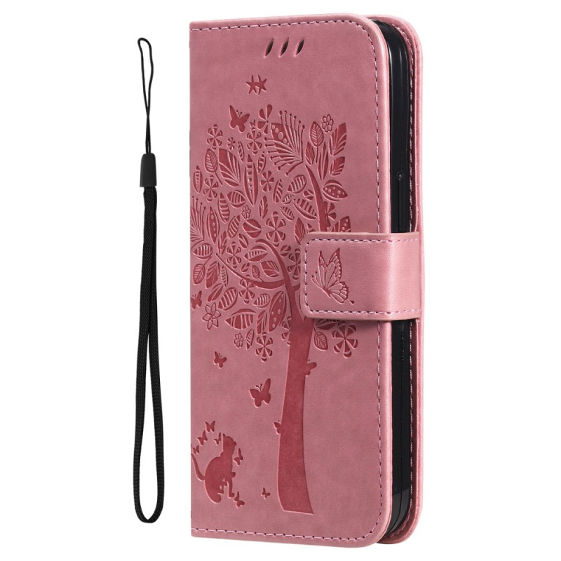 Housse Xiaomi Redmi A3 / Poco C61 Chat et Arbre à Lanière