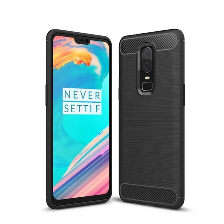 Coque OnePlus 6 Fibre Carbone Brossée