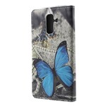 Housse Samsung Galaxy A6 Papillon Bleu